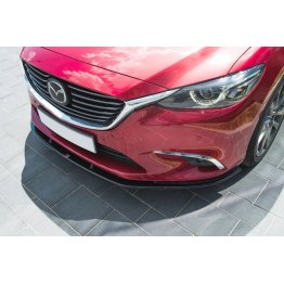 Накладка сплиттер на передний бампер на Mazda 6 GJ рестайл